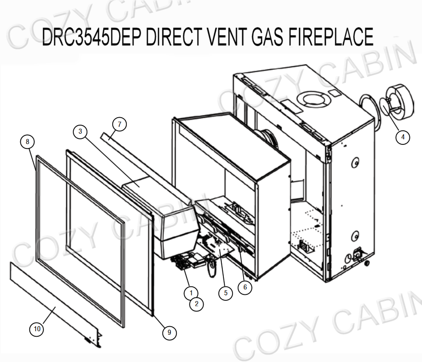 DIRECT VENT GAS FIREPLACE (DRC3545DEP) #DRC3545DEP